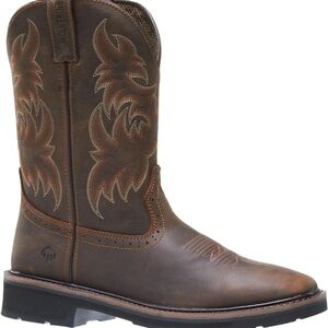 Wolverine Mens Rancher 10 Inch Square Toe Steel Toe Work Boot - size 7 - MINT